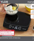 Waterproof Digital Kitchen Scale With 11 Pound Capacity Pro Grade Precision Ultra Accurate To 0.01 Oz And 1 Gram Tare Function