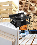 Killer Slick Mini Table Saw Electric Rotary Tool With Variable Speed Motor And 0 To 90 Adjustable Angle cutting stacked wood and various materials.