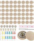 60 Piece Car Roof Headliner Repair Kit With Install Tool And Snap Rivets For Fixing Interior Ceiling Cloth On Trucks And SUVs Beige Flannelette Rust Resistant Pins showing components and screwdriver.
