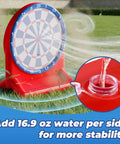 Inflatable Dart Board Pool Toy for Kids and Adults, Water Target Game Float Safe PVC, Backyard Beach Party Fun, Red