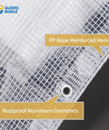 Heavy Duty Clear White Tarp 12x20 Feet Waterproof Poly Cover For Greenhouse Outdoor Garden UV Resistant 10 Mil with grommets