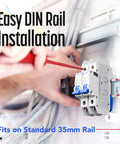 Miniature Circuit Breaker 15A 1 Pole C Curve UL 489 Listed For No Fuss Branch Circuit Protection Easy Install Fast Trip And Solid Thermal Overload And Short Circuit Safety In US And Canada, DIN rail mounted