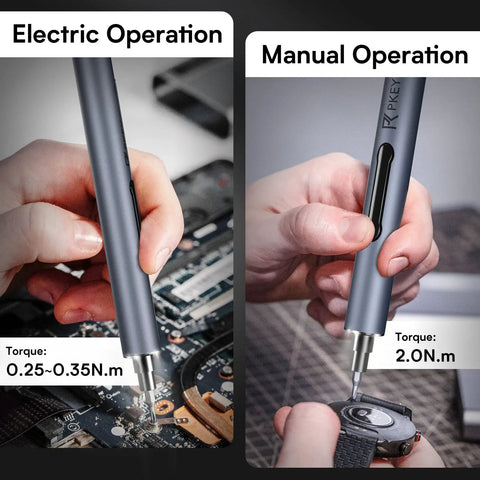 Mini Electric Screwdriver Kit With All In One Precision, dual torque for electronics and manual operation for watch repair