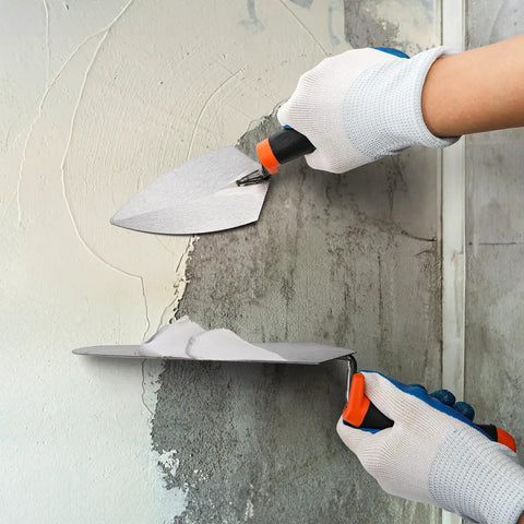 Using 4 Pack Pro Grade Masonry Hand Tools Set With 6 Inch Pointing Trowels And 9 Inch Gauging Trowels Carbon Steel Brick Trowels