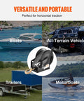 Heavy Duty Hand Boat Winch With 1600 Lb Capacity, 33 Ft Polyester Strap, Two Way Ratchet, Manual Crank Tow Winch For Trailers, Boats And ATVs That Delivers Beast Mode Performance In Any Weather. shown for boats, ATVs, trailers, and motorboats