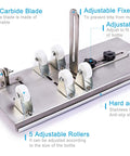 Glass Bottle Cutter Upgraded Tool Kit For Cutting Wine Beer Liquor Champagne Bottles Pro Diy Machine With 5 Support Wheels And Diamond Carbide Blades For Round Bottles Stainless Steel Bottom Plate