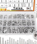 910 Piece Metric Screw Assortment Kit M2 To M6 Stainless 304 Button Head Socket Cap Screws with Nuts Washers and Hex Wrenches