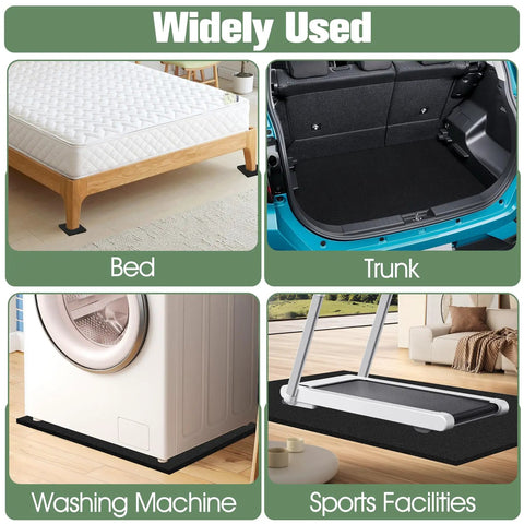 Heavy Duty Neoprene Foam Sheet With Reliable Grip Backing 1/4 Inch Thick 12 By 59 Inches Closed Cell Rubber Roll used under bed, trunk, washing machine, and sports equipment.