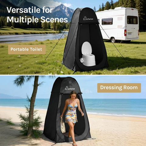 Pop Up Shower Tent For Camping, Portable Instant Changing Privacy Tent With Vent Window, Beach Dressing Room And Toilet Enclosure