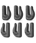 6-Pack Three Eighths Inch Weld-On Forged Clevis Grab Chain Hooks Set Heavy Duty Grade 70 Utility Hooks for Trailers and Trucks
