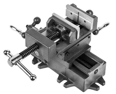 Cross Vise 3.25 Inch Jaw With Compound Slide For Mills And Drill Presses, Heavy Duty Cast Iron Build, Precision 0.1 mm Hand Wheels