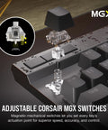 Close-up of adjustable magnetic switch on Game Changing Wired Gaming Keyboard Built With Smooth Magnetic Switches Tuned From Snap Tap To Heavy Thock.