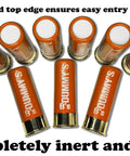 Dry Fire Snap Caps For 12 Gauge Training Rounds Orange 2 3/4 Inch Pack Of 9 Durable USA Made Weighted arranged in circle