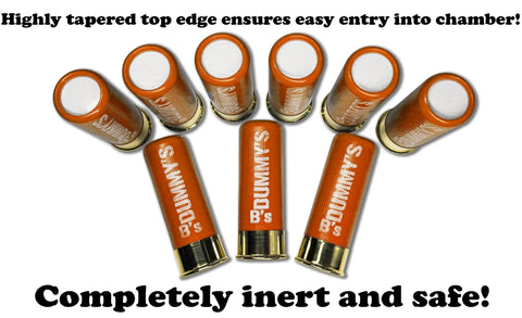 Dry Fire Snap Caps For 12 Gauge Training Rounds Orange 2 3/4 Inch Pack Of 9 Durable USA Made Weighted arranged in circle