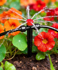 20 Quick Connect Drip Irrigation Emitters For One Quarter Inch Tubing Easy Install 360 Degree Adjustable Multi Stream Sprays in garden
