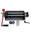 Heavy Duty 12 Inch Throat Bead Roller For Metal Fabrication, Built From 9/16 Inch Solid Steel Plate, showing parts and dies