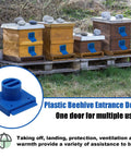 Beekeeping Bee Hive Entrance Gates Eight Pack Open And Close Entrance Reducers Durable Blue Beehive Ventilation Window