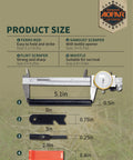 Survival Fire Starter Kit With 5.1 Inch Ferro Rod, Dual Fire Strikers, 80dB Survival Whistle, Paracord Lanyard, And Sawdust Scraper size chart