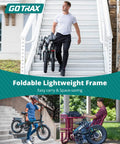 Man carrying Foldable Electric Bike With 20 Inch Wheels For Daily Commutes and City Cruising