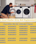 2 Pack Wh01x27538 Washer Drive Belt Hella Durable Replacement AP6328256 PS12299369 4587903 No Sweat Install on GE Hotpoint washers