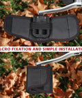 2 Pack Bike Pedal Covers With 3.5mm Neoprene Cushioned Pedal Sleeves for Bicycle Protection, showing velcro fixation, outdoor setting.