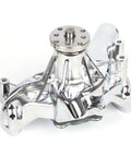 Long Chrome Water Pump, Power Steering Pump, And 130W Chrome Alternator Kit With Brackets And Bolts For Small Block Chevy SBC