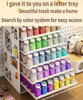 Desktop File Organizer With Drawers 3 Tier Letter Sorter And Craft Bead Container Office Supply Holder in use