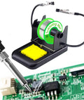Digital Soldering Station Kit With Helping Hands, 60W Power, 5 Tips, Solder Wire, Digital Multimeter, soldering a circuit board