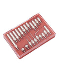 22-Piece Indicator Tip Set For Dial And Digital Indicators UNF 4-48 Threaded Tips, High Quality Ends, Fits Most Brands Not DIGR-0205, Durable