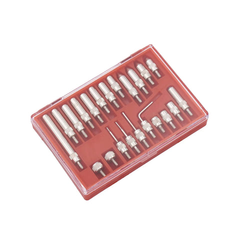 22-Piece Indicator Tip Set For Dial And Digital Indicators UNF 4-48 Threaded Tips, High Quality Ends, Fits Most Brands Not DIGR-0205, Durable