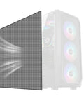 Easy Install 50Cm Square PVC Dust Filtration Mesh Cover For Computer Case And Fans With Magnetic Strip 1Mm Holes install view