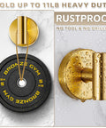 Suction Cup Hooks For Shower And Kitchen No Drill Mounting Brushed Gold Finish holding weight on smooth surface