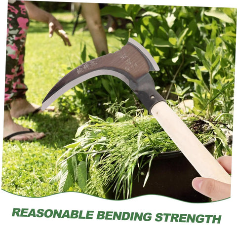 Lightweight Manganese Steel Garden Weeding Tool With Portable Double Edged Sickle for easy weeding in beds and lawns