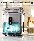 Crunchy Nugget Ice Maker For Countertop With Auto Cleaning 35 Lbs Per Day Portable Sonic Ice Machine With Handle Basket And Scoop