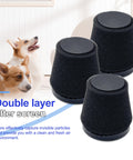 Three Pack Handheld Vacuum Cleaner Filter Set For Dirt Devil Scorpion Handheld Vacuums Style F117 Compatible With Part AD40117 Replacement Must Have Easy To Install For Quick Cleanups At Home Or In The Car, showing three double-layer filters.