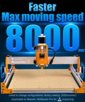 Masuter 3 CNC Router showcasing NEMA 23 CNC Motor Upgrade for enhanced speed and precision engraving at 8000 mm per minute.