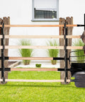 4 Pack 6 Hole Landscape Trailer Racks For Lawn Tools Shovel Holder And Hand Tool Organizer Fits Truck Bed Includes Rubber Grommets And Mounting Hardware Black Durable Construction securing tools on wooden frame