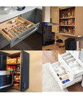 Soft Close Heavy Duty Drawer Slides 18 Inch 6 Pairs Side Mount Metal Ball Bearing Full Extension Rails 110 Lb Load in kitchen and wardrobe