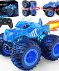 Remote Control Monster Truck For Kids 3 4 5 6 7 8 Dope 2.4GHz All Terrain Off Road RC Car With Sprayer Lights And Rechargeable Battery