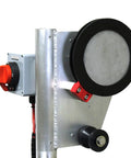 Beefy Heavy Duty Crab Pot Puller with 2.3 HP 90 To 1 Powerdrive Gear System, aluminum tubing detail with motor plate