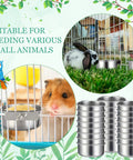Stainless steel bird cage feeding bowls with rabbit and hamster
