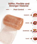 Copper Mesh Rodent Control Roll 5In By 36Ft Rustproof Copper For Blocking Holes Stiffer Material Effective Against Pests