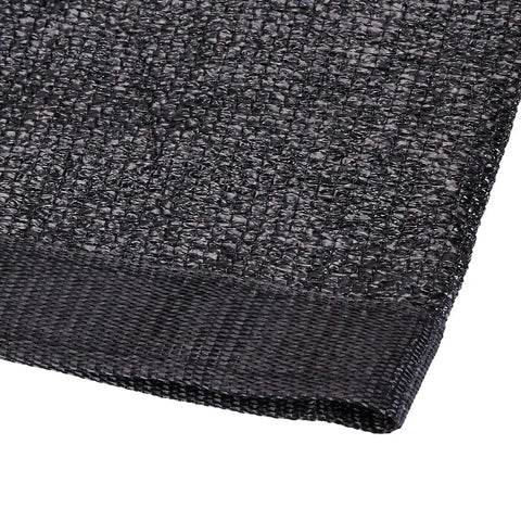 Heavy Duty Water Resistant Knitted Mesh Tarp 16 By 24 Feet Black With Copper Grommets Breathable UV Shield corner view