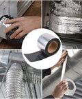 Heavy Duty Asphalt Tape Self Adhesive Waterproof Repair Tape For Roof Joints Pipes Windows Driveways Boats RVs Awnings Glass And Decks Tough As Nails Quick Crack Sealer 5 Rolls Of 1000cm Each Weatherproof And Built To Last applied on metal pipes and ducts.