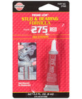 Package of Red Thread Locker High Strength 6 ml For Nuts And Bolts That Lock Up And Seal Stop Loosening Fight Rust And Vibration Fast Set In 15 Minutes Full Cure In 24 Hours
