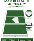 4 By 6.5 Ft Baseball Hitting Mat With Home Plate For Backyard Practice In Garage Or Batting Cage, Soft-Touch Velvet Surface.
