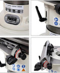 Beefy Six Inch Surface Grinder And Cutter Sharpener With Adjustable Angle Head showing adjustable angle mechanism and controls.