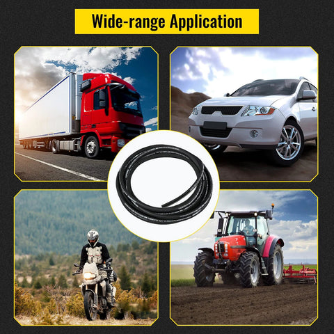 Coiled 50-ft rubber hydraulic hose with 1/2 in ID and dual steel wire braid, rated to 5000 psi