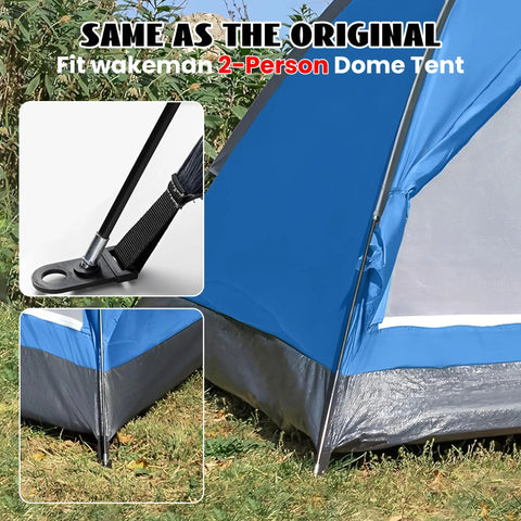 Replacement Tent Poles For Wakeman 2 Person Dome Tent Easy Setup Camping Gear with detailed tent pole connections.