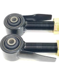 Close-up of Adjustable Rear Lower Control Arms for Toyota Land Cruiser 80 Series 1990 1997 with OE style rubber bushings.